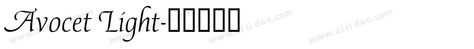 Avocet Light字体转换